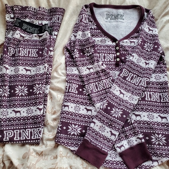 PINK Victoria's Secret Other - HTF victorias secret Pink thermal PJ's PINK Victoria's Secret Other - HTF victorias secret Pink thermal PJ's
